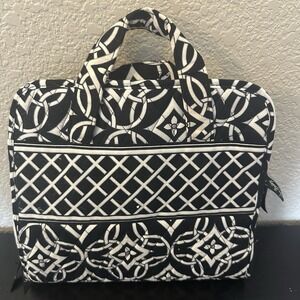 VERA BRADLEY travel organizer hanging Black White Concerto Zippered compartment
